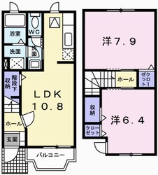 セレニティ薬師Bの物件間取画像